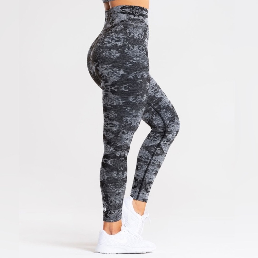 Women’s Best Seamless High Rise Leggings Small Gray Black